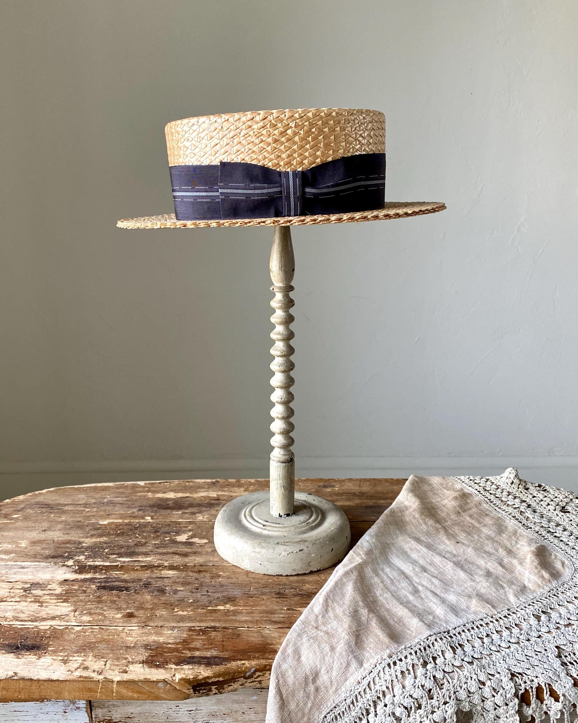 Straw Boater Skimmer - Etsy Ireland display picture 1