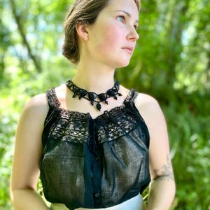 Victorian Era Jet Beaded Mourning Necklace