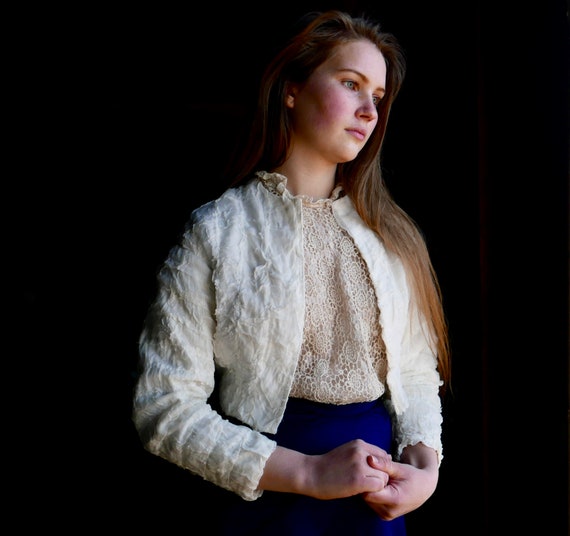 Victorian Era 1860s White Dress Jacket XS XXS