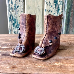 Antike Puppenstiefel 11 cm