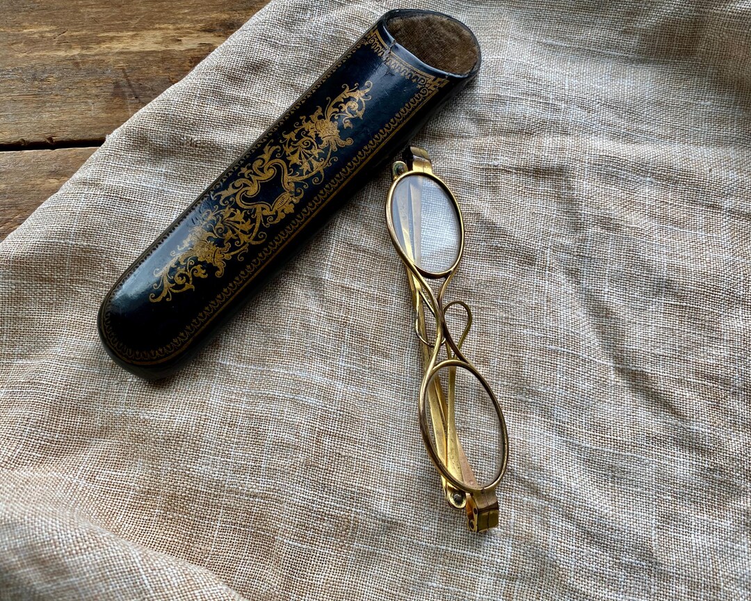 Antique Early Reading Spectacles With Hallmark and Case - Etsy