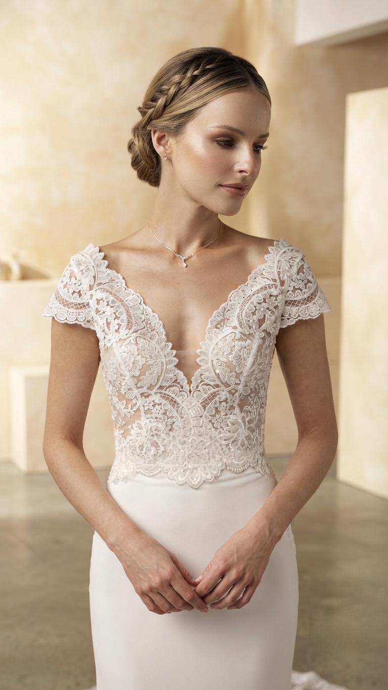 Lace Top Dress With Chiffon Bottom