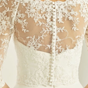 Orpelia lace wedding bolero, bridal top