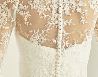 Orpelia lace wedding bolero, bridal top