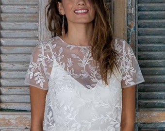 Romantic Lace bridal bolero, lace wedding jacket, lace cover up
