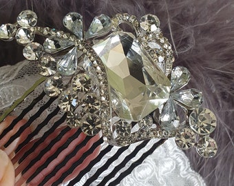 Crystal Art Deco inspired Bridal hair comb