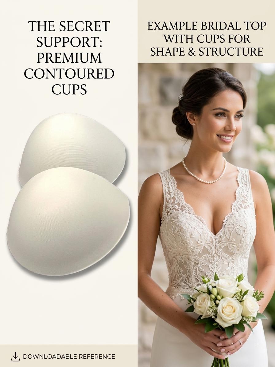 cups for bridesmaid dress Push‑up Sew‑in Bra – Lightweight Padding Bridal Tops and Dresses Select from our standard