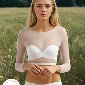 Stretch Wedding  bolero, Bridal body top