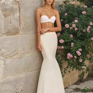 Ivory Bridal Mermaid Petticoat: Lycra Waistband Wedding Slip