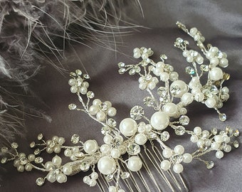 Crystal & Pearl Bridal hair comb