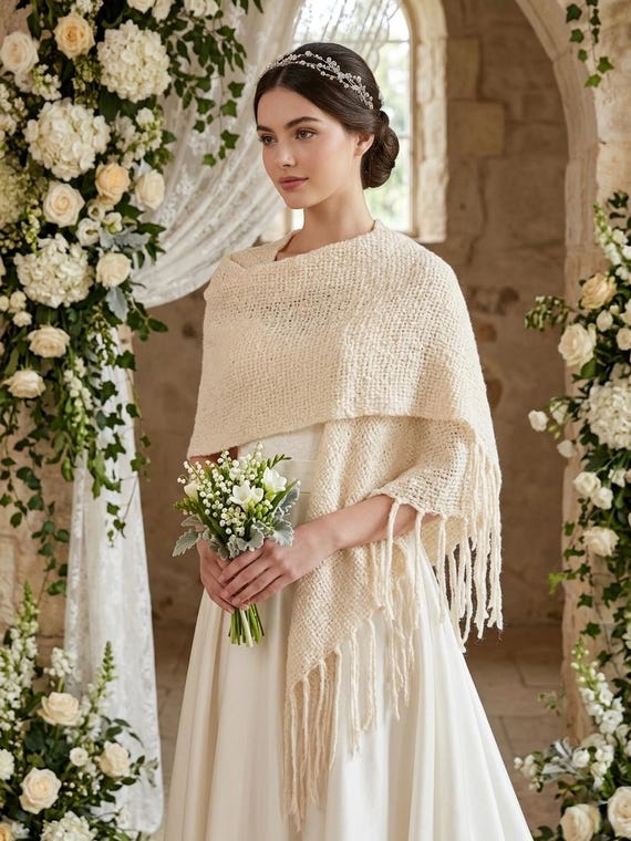 winter wrap for wedding dress BanZhang Winter Wedding Faux Fur Shawl Wrap Bolero for Women Prom Evening  Party Formal Ivory at Amazon Women's Clothing store