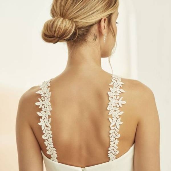 Pretty Lace Shoulder Straps, Wedding Dress Straps in light ivory