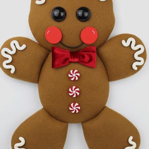 Gingerbread Wreath Attachment.  Large Gingerbread.  Gingerbread Cookie, Handmade Gingerbread.  Christmas Decor, Gingerbread Decor