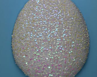 Sparkling Large Easter Egg Wreath Attachment.  Hand Made.