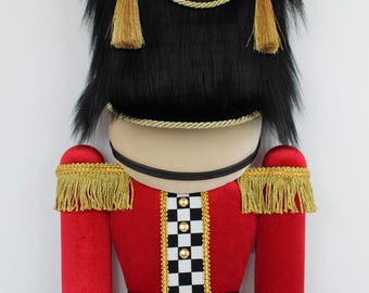 Windsor Nutcracker Wreath Attachment. Handmade Wreath Attachment.  Christmas Decor.