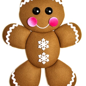 Gingerbread Wreath Attachment.  Large Gingerbread.  Gingerbread Cookie, Handmade Gingerbread.  Christmas Decor, Gingerbread Decor