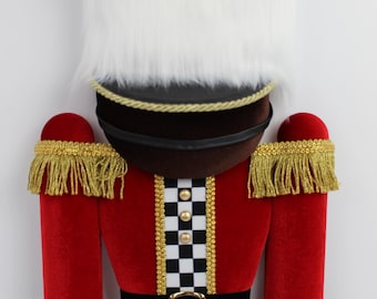 Windsor Nutcracker Wreath Attachment. Handmade Wreath Attachment.  Christmas Decor.  African American Nutcracker.