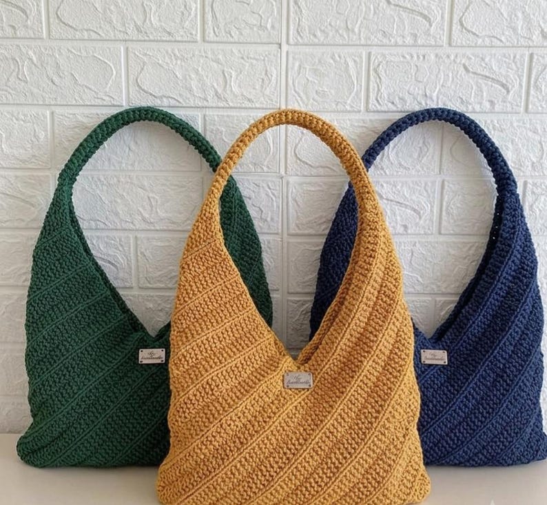 Modello per borsa a maglia: progetto facile e veloce per principianti (modello in PDF in inglese) immagine 3