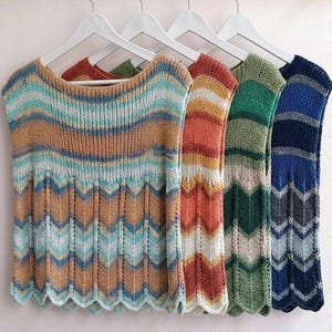 Molde para blusa de tricô feminina (PDF em inglês)