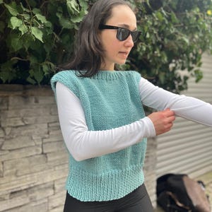 Knit vest top pattern