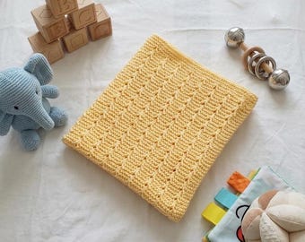 Knit Baby Blanket Pattern: Easy Beginner Friendly (English PDF Pattern)