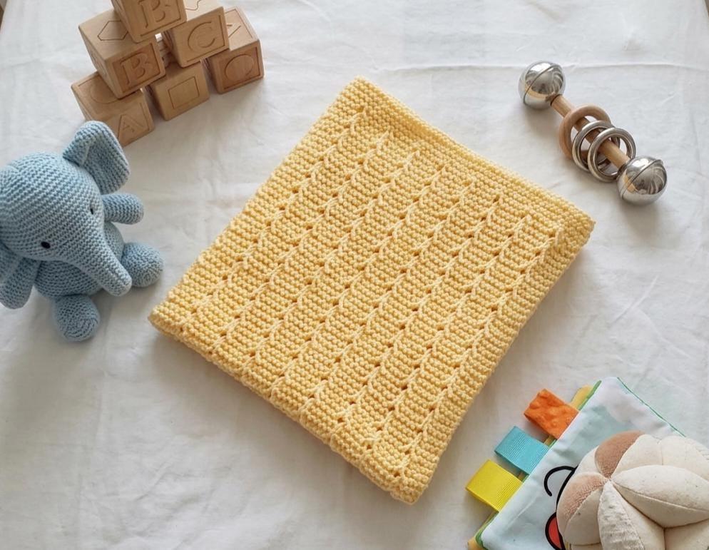 Knit Baby Blanket Pattern: Easy Beginner Friendly (english PDF Pattern ...