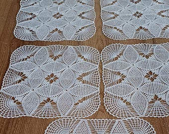 Vintage Crochet Lace Doilies Set of 5