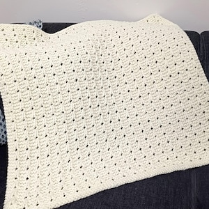 Knit Blanket Pattern: Beginner Easy Chunky Soft Throw PDF, Modern Minimal Knitted (English PDF)
