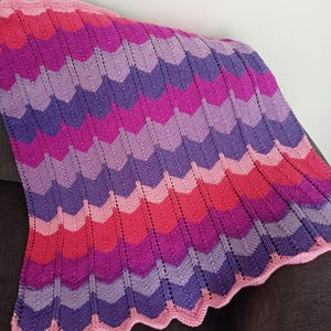 Knit Chevron Blanket Pattern