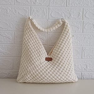 Knit Bag Pattern, Knitted Tote, Easy Shoulder Purse Design, Quick Knitting For Beginners, Shopping Handbag English PDF