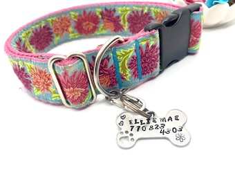 Custom Pet ID, hand stamped dog bone, personalized Identification, collar tag