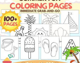 Zomerkleurplaten: 100+ afdrukbare sjablonen strandthema (pdf-download)