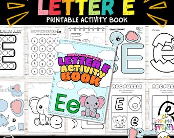 Letter E Activity Book: Preschool Learning Worksheets (PDF)
