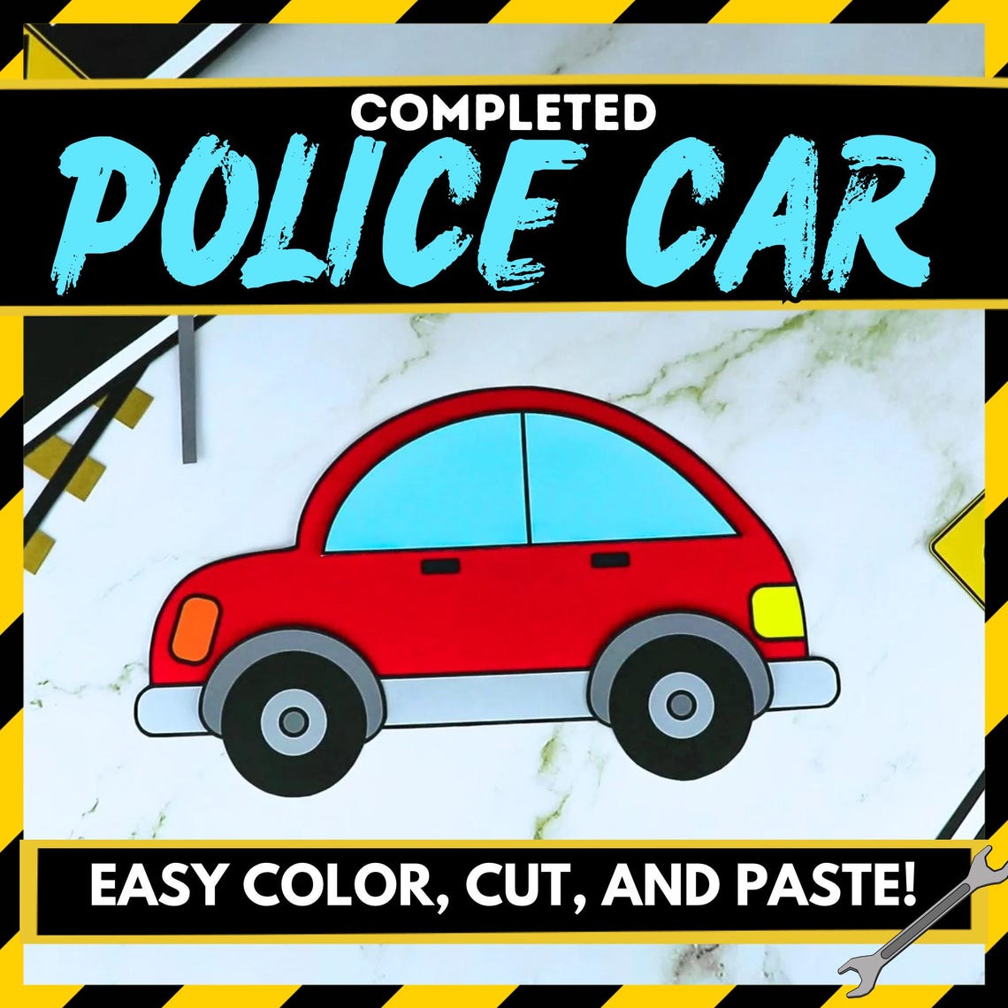 Printable Preschool Car Craft Template Instant Download Car