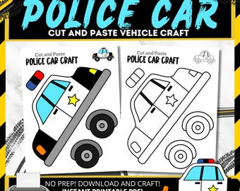 Printable Police Car Craft | Transportation Craft | Build a Police Car ...