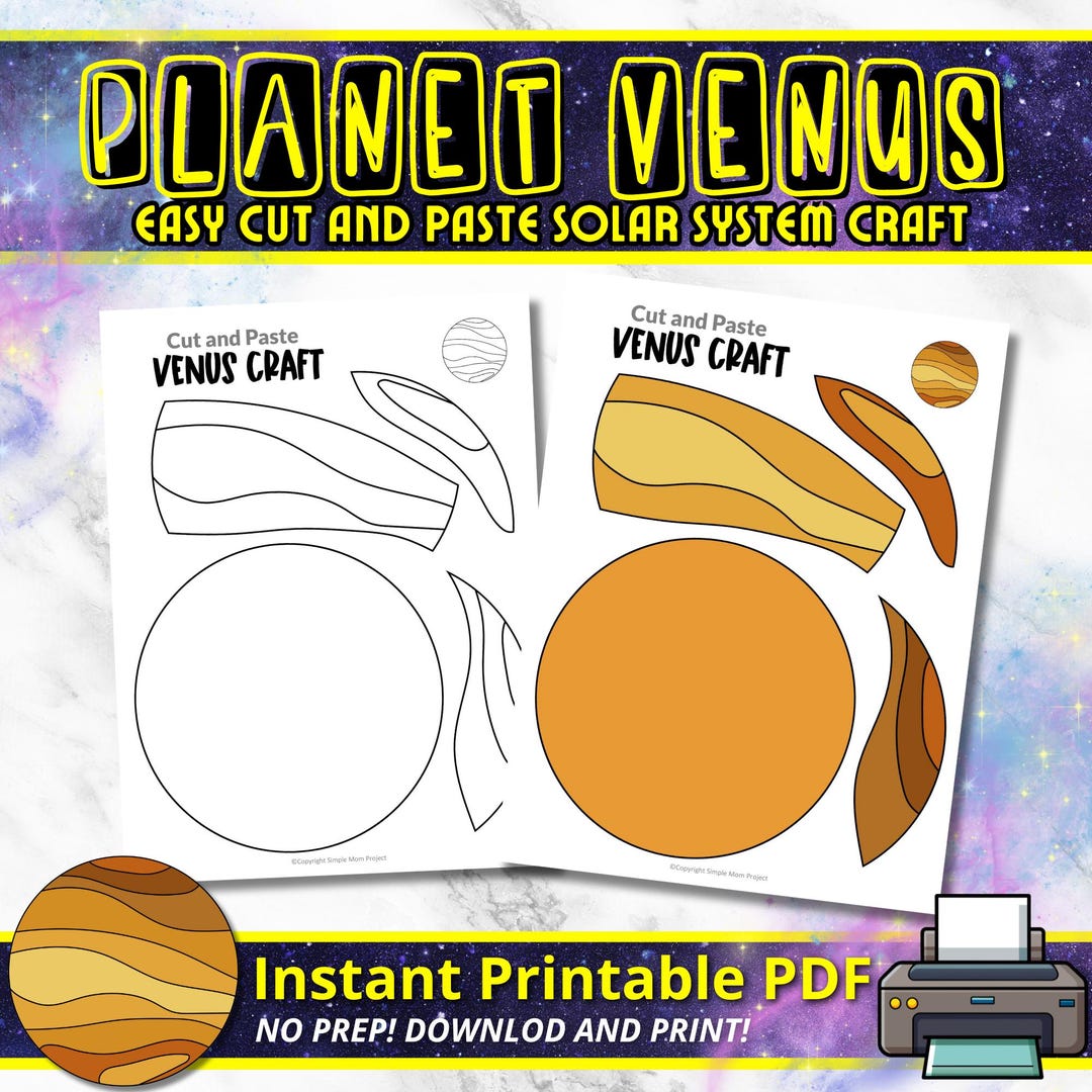 Venus Planet Craft: Cut & Paste Activity, Solar System (digital ...