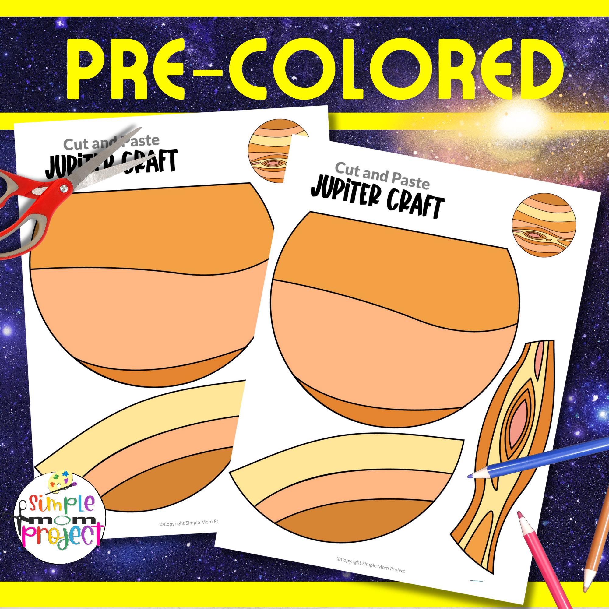 Jupiter Cut and Paste Craft: Solar System Activity (printable PDF) - Etsy