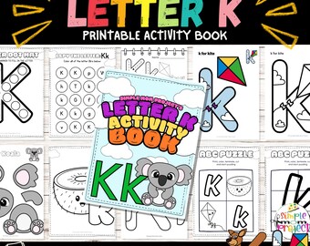 Libro de actividades de la letra K: Hojas de trabajo imprimibles y páginas para colorear (PDF)
