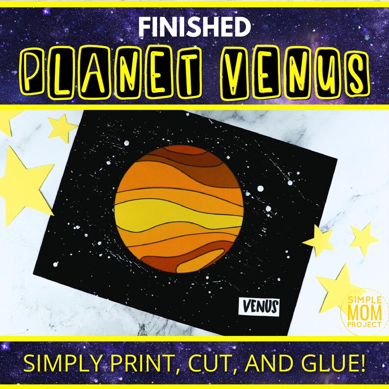 Venus Planet Craft: Cut & Paste Activity, Solar System (digital ...