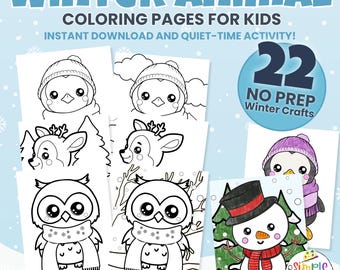 Winter Animals Coloring Pages | 22 Printable Sheets for Kids