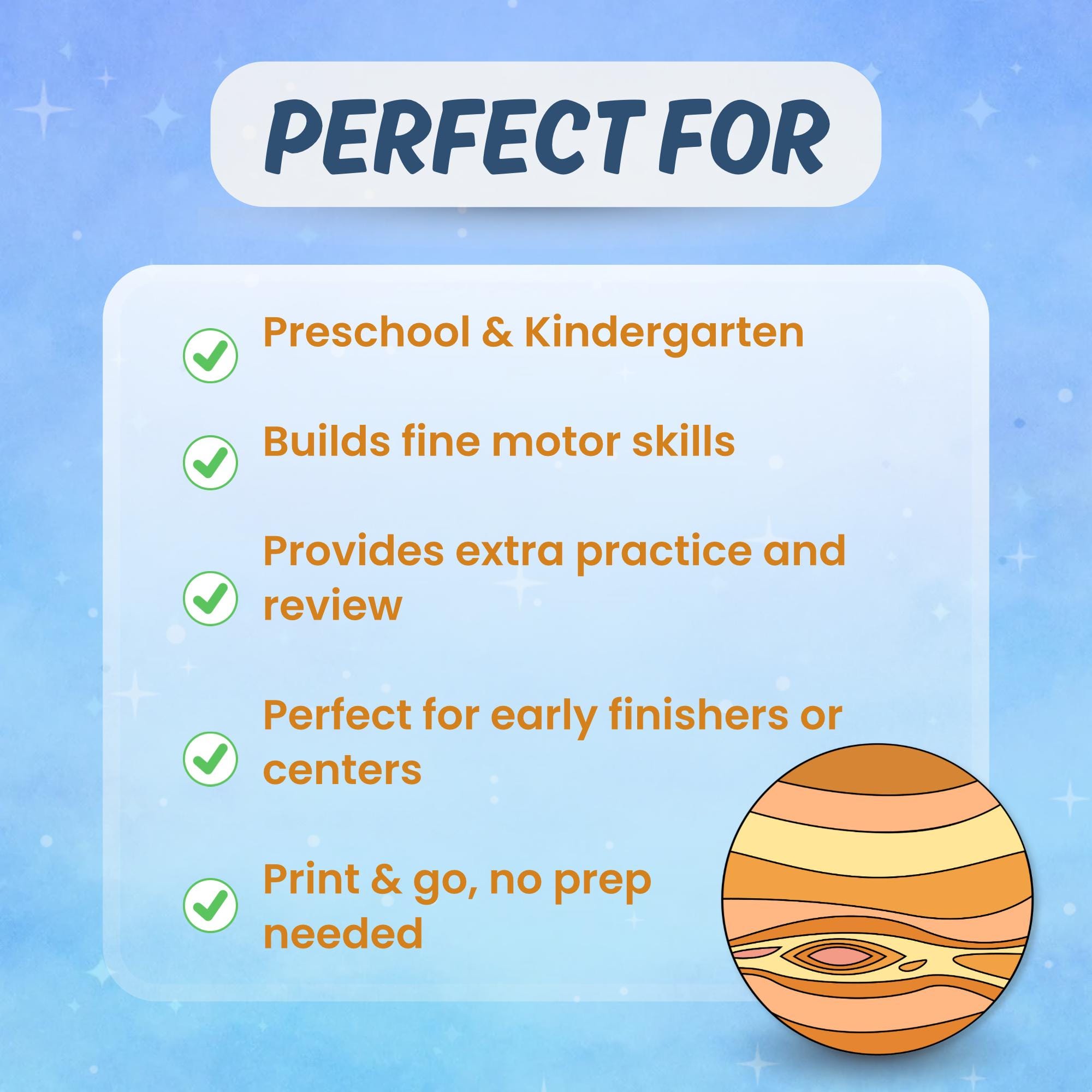 Jupiter Craft Printable for Kids | Solar System Cut & Paste Activity ...