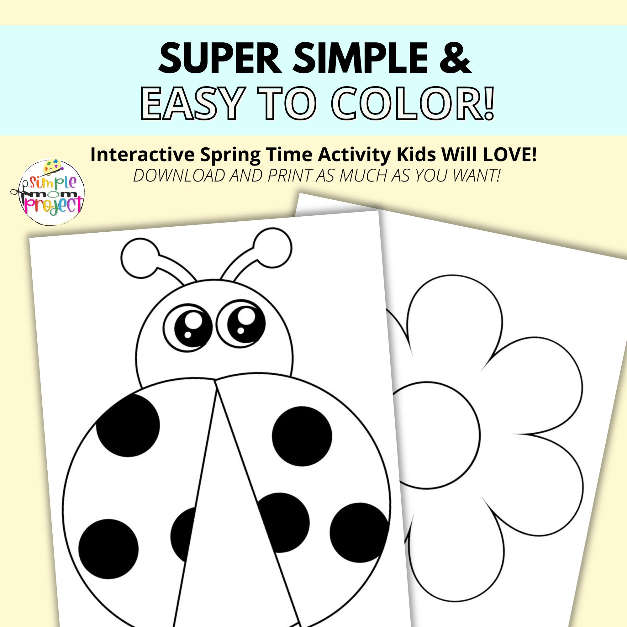 15 Spring Cut and Paste, Spring Stencils, Spring Coloring Pages, Spring ...