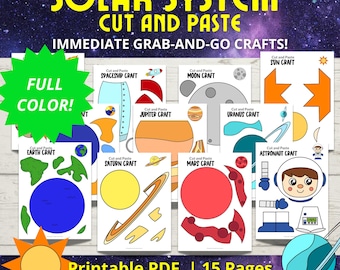 Sonnensystem Ausschneiden und Einfügen Handwerk: Planetenaktivität (PDF)