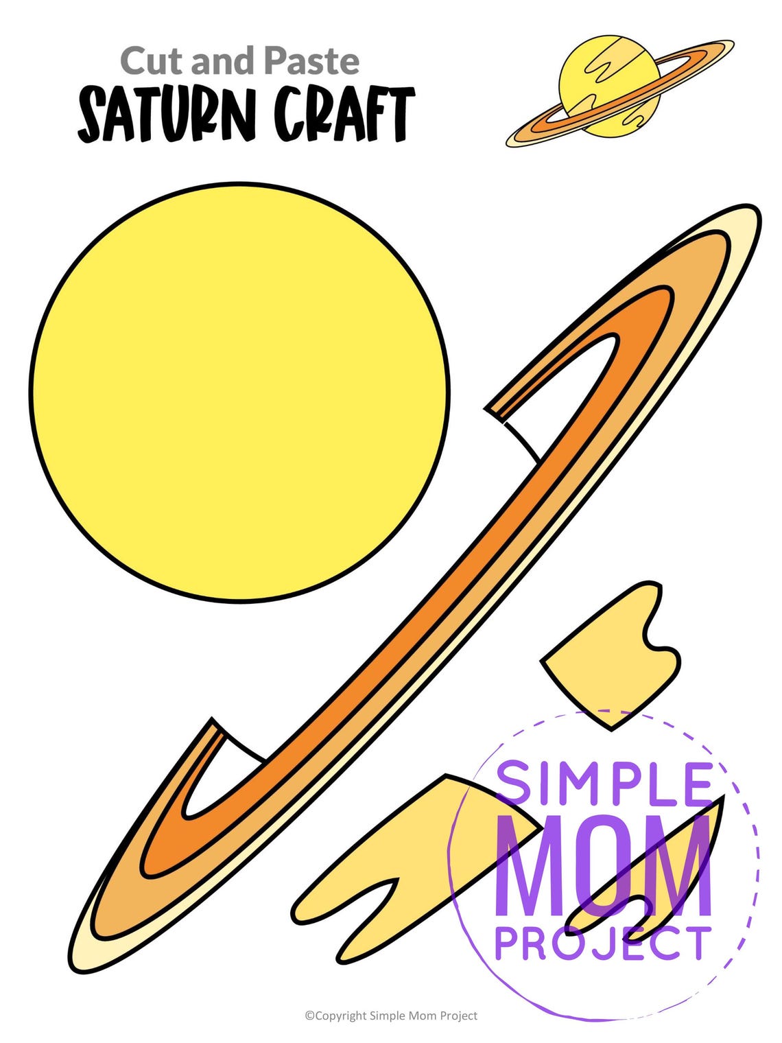 Solar System Cut and Paste Craft: Planet Activity (PDF) - Etsy