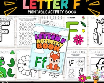 Libro de actividades de la letra F: Hojas de trabajo imprimibles para preescolar (PDF)