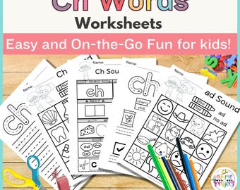 Digraph 'Ch' Arbeitsblätter: Phonetik Übungsblätter (PDF)