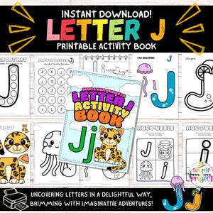 Letter J Activity Printable Book for Preschool and Toddlers | Letter J Worksheets | Printable Letter J Coloring Pages