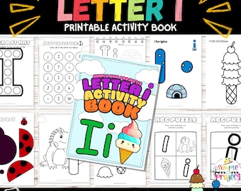 Libro de actividades de la letra I: Imprimibles de aprendizaje preescolar (PDF)