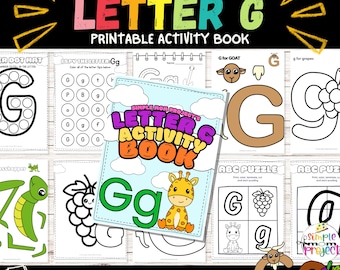 Libro de actividades de la letra G: Hojas de trabajo para preescolar (Descarga digital)