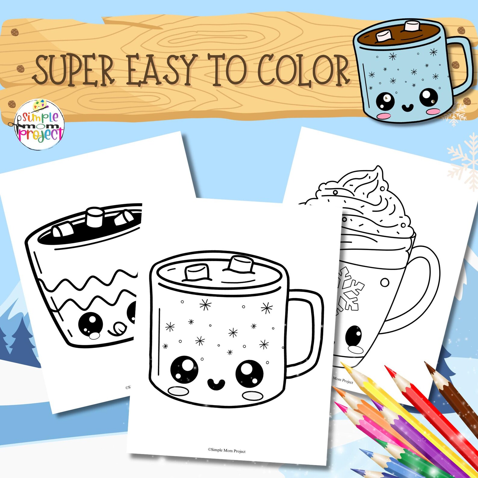 20 Easy Hot Chocolate Mug Template | Hot Cocoa Mug Printable | Hot ...